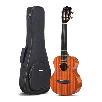 Enya EUC-MAD Concert Ukulele Solid Gloss Mahogany Original Color 23 Inch with High-end 15mm Padded Gig Bag