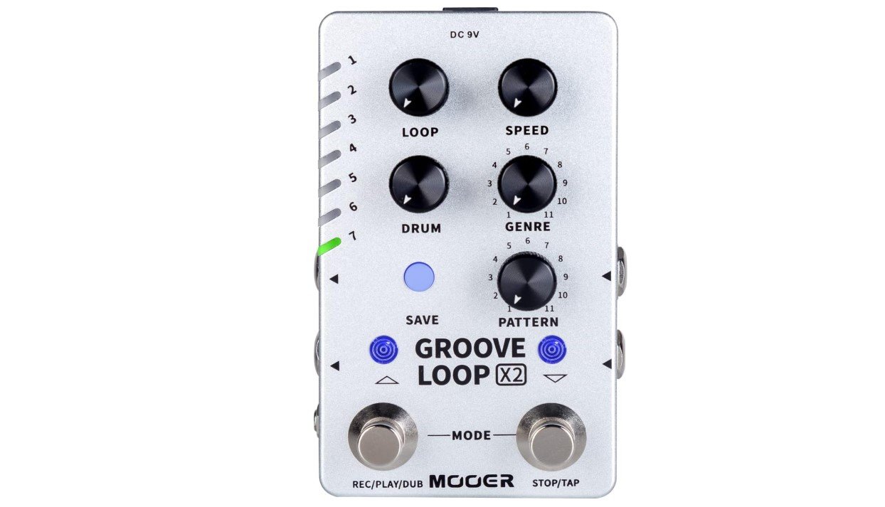 MOOER Groove Looper Pedal Drum Machine Stereo Guitar Loop Recorder Pedals with 140 Minutes Loops 121 Drum Grooves Editor Software (X2)
