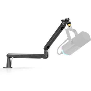 FIFINE Microphone Boom Arm, Low Profile Adjustable Stick Microphone Arm Stand