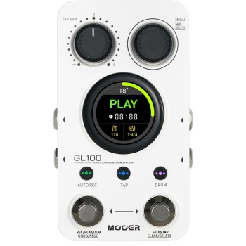 MOOER GL100 Looper Pedal Drum Machine, 2 in 1 Drum Looper Guitar Pedal 1.3-inch