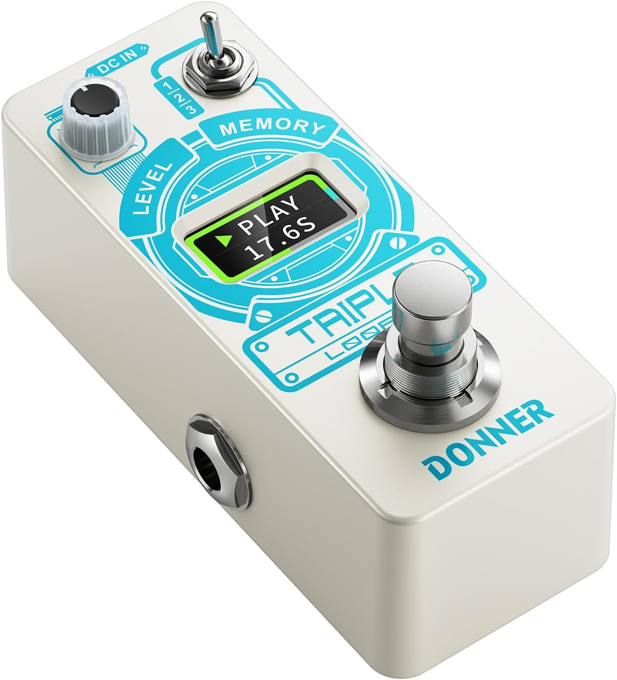 Donner Triple Looper Guitar Pedal, 90 mins Looping Time Loop Pedal