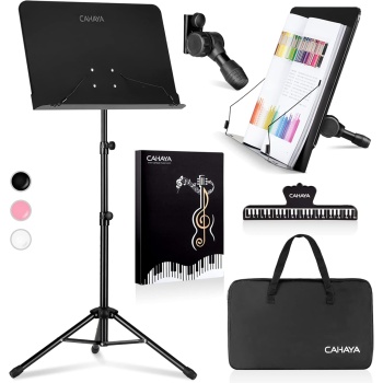 CAHAYA Music Stand for Sheet Music - Dual-use Converts to Desktop Stand