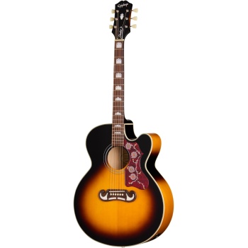 Epiphone J-200 Studio EC Jumbo Acoustic Electric, Vintage Sunburst