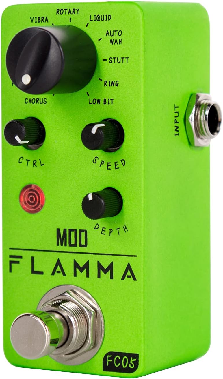 FLAMMA FC05 Mini Modulation Pedal with Chorus Flanger Tremolo Phaser Vibrato