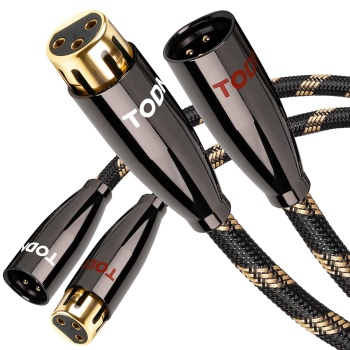 TODN A Pair Balanced XLR Cable for Audiophile, Professional XLR Mic Stereo Audio