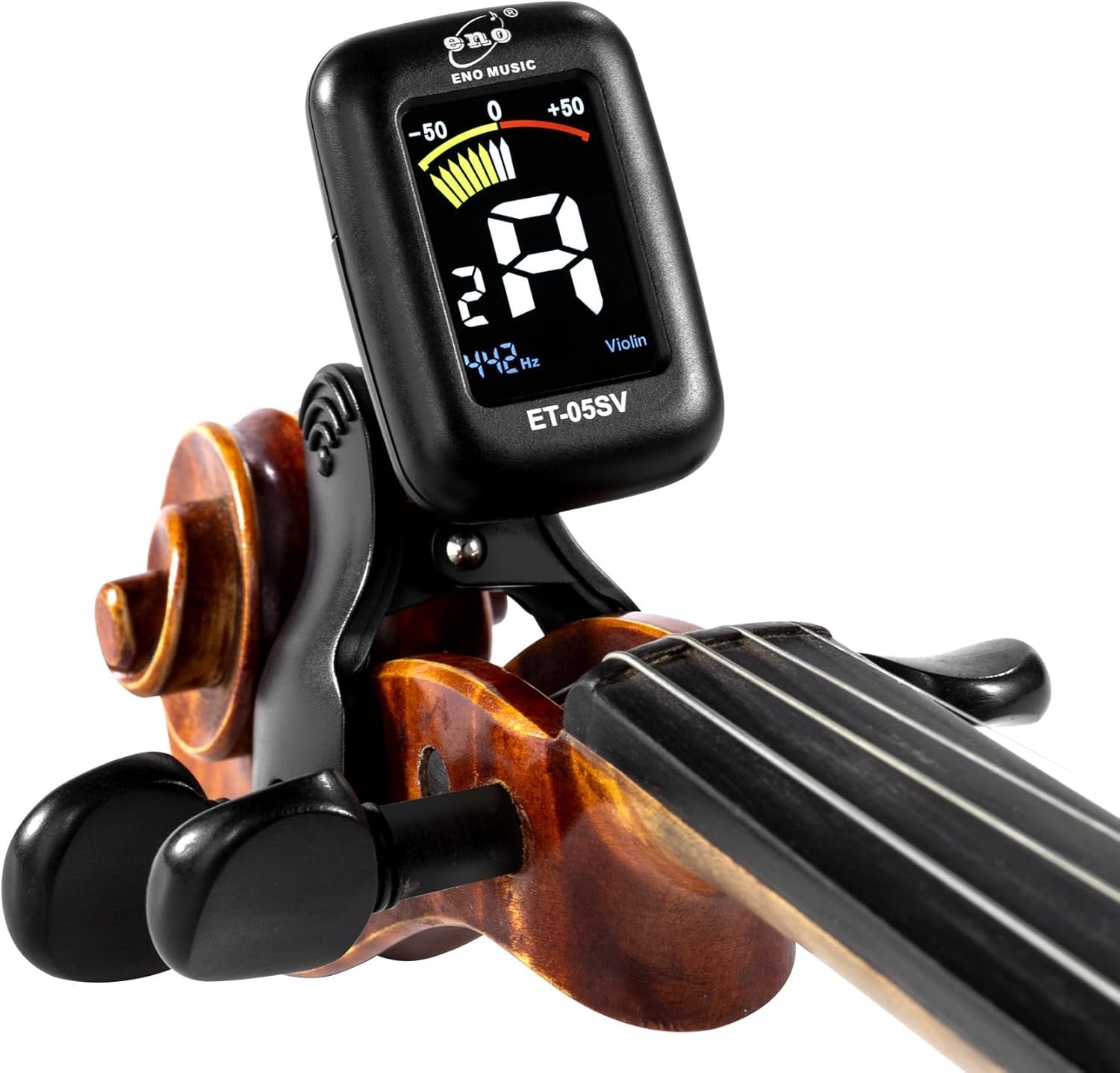 ENO MUSIC Professional Violin Viola Tuner, Colorful LCD Display Easy Control