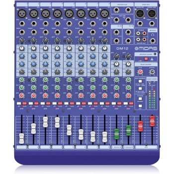 Midas DM12 12 Input Analogue Live and Studio Mixer with Midas Microphone
