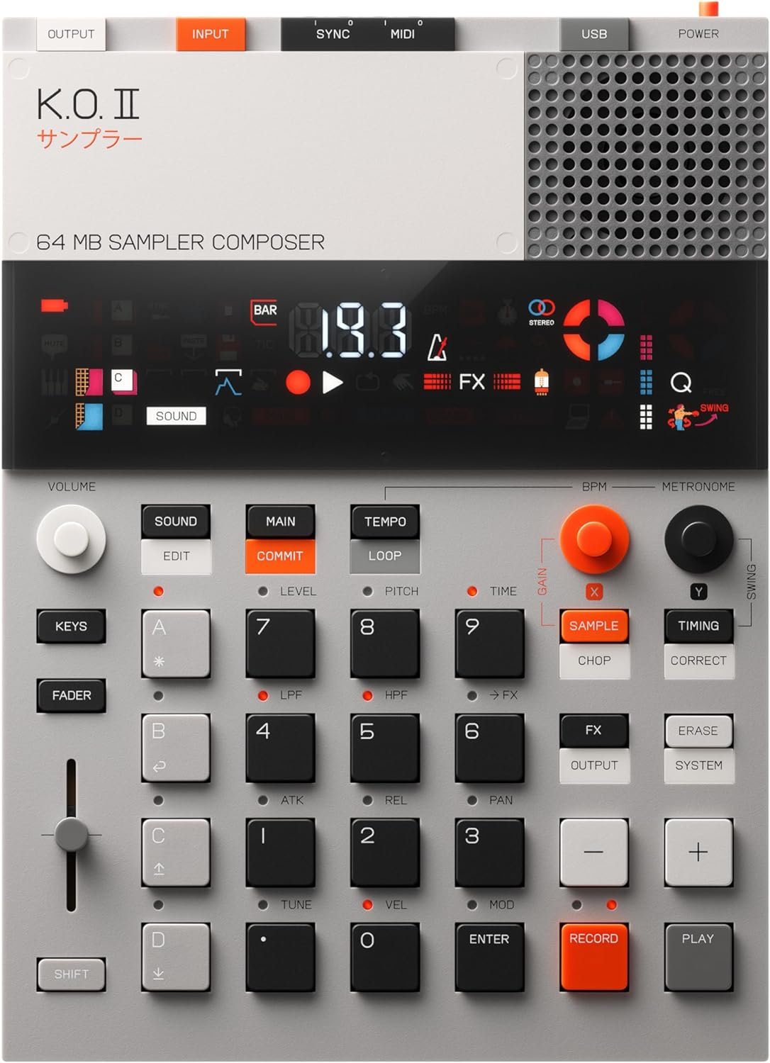 teenage engineering EP–133 K.O. II sampler, drum machine and sequencer