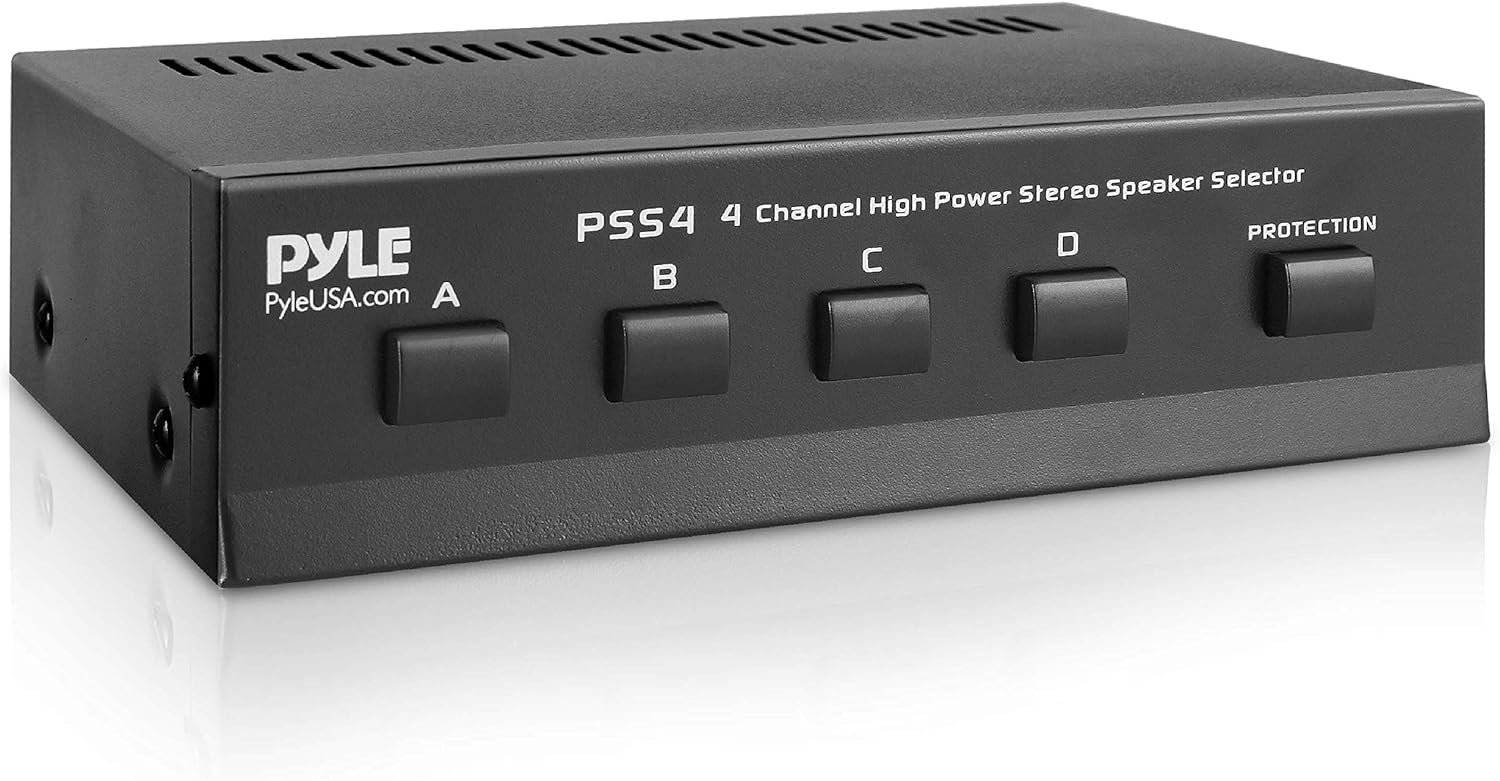 Pyle 4-Zone Speaker Switch Selector - Premium Distribution Box
