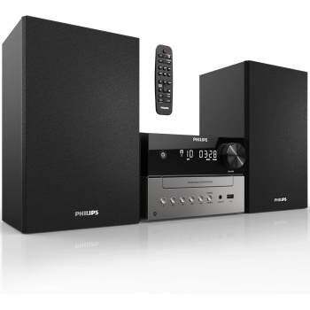 Philips Bluetooth Stereo System for Home with CD Player, Wireless Streaming