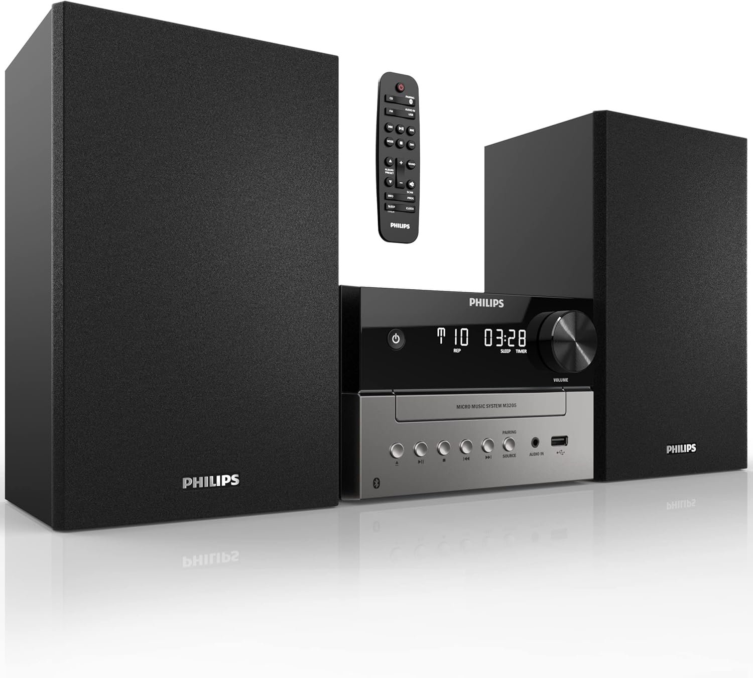 Philips Bluetooth Stereo System for Home with CD Player, Wireless Streaming
