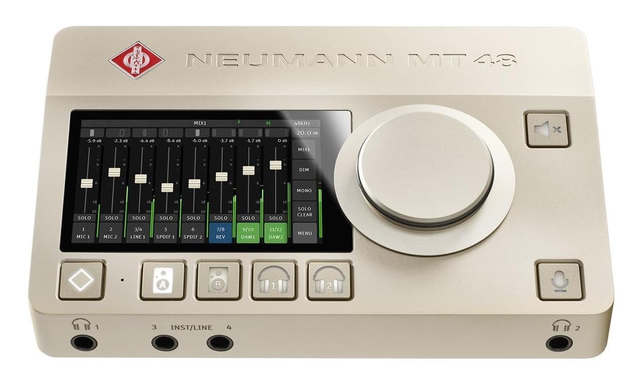 Neumann MT 48 US - Premium USB-C Audio Interface with Touchscreen Control, AES67, MIDI Interface, & ADAT/S/PDIF Expansion Connectivity