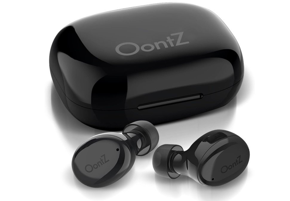 Cambridge Soundworks BudZ Bluetooth Headphones - IPX5 Sweatproof 5.0 Bluetooth True Wireless Earbuds with 12Hr Total Playtime from Compact Charging Case by OontZ (Black)