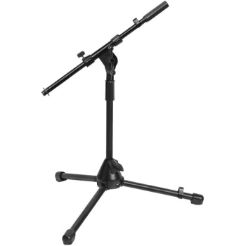OnStage OnStage MS7411B Short Drum/Amp Tripod Microphone Stand with Boom, Black