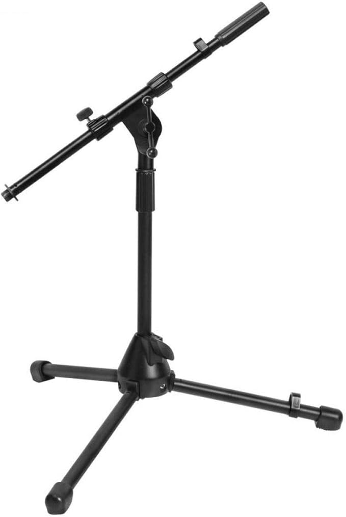 OnStage OnStage MS7411B Short Drum/Amp Tripod Microphone Stand with Boom, Black