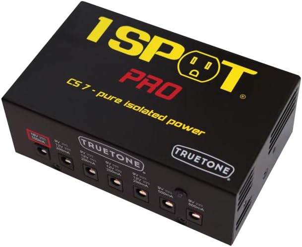 Truetone 1 SPOT Pro CS7 Guitar Pedal Power Supply with 7 Isolated Outputs, 9V 12V 18V, Studio Power for Your Pedalboard