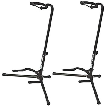 OnStage On Stage XCG4 Velveteen Padded Tubular Guitar Stand - (2 Pack)