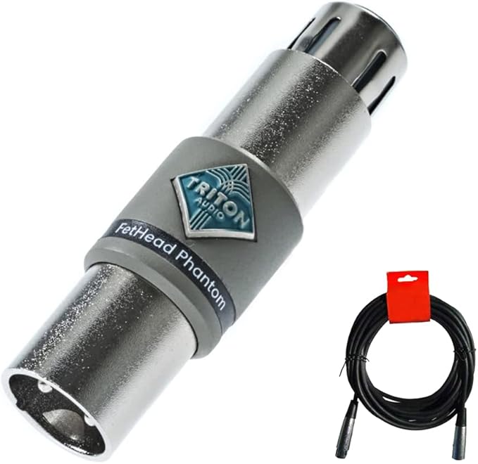 TritonAudio FetHead Phantom In-Line Microphone Preamp Bundle with 20" XLR-XLR Cable