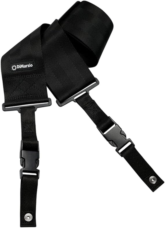 DiMarzio DD2800 3-inch Nylon ClipLock Guitar Strap - Black (Short Length)