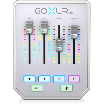 TC Helicon GoXLR MINI-WH Online Broadcast Mixer with USB/Audio Interface and MIDAS Preamp