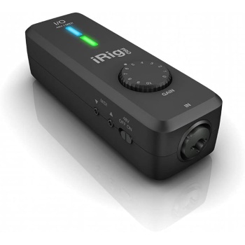 IK Multimedia iRig Pro I/O audio interface for iPhone, iPad, Mac, iOS and PC with USB-C, Lightning and USB cables, 24-bit, 96 kHz recording and guitar, bass and XLR mic inputs