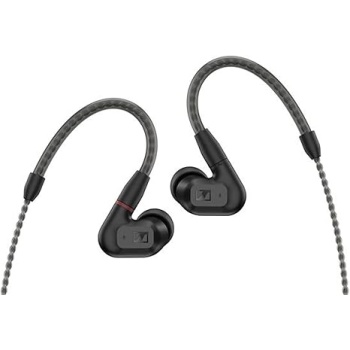 Sennheiser Consumer Audio IE 200 In-Ear Audiophile Headphones - TrueResponse Transducers for Neutral Sound, Impactful Bass, Detachable Braided Cable with Flexible Ear Hooks - Black
