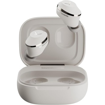 beyerdynamic Amiron 300 True Wireless Noise Cancelling Earbuds - Compatible with Apple & Android, Built-in Microphones, MultiPoint Bluetooth 5.3 Headphones. 38 Hour Runtime Earphones Plus Case. Cream