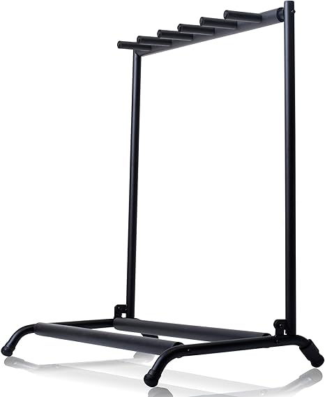 Griffin 5-Guitar Rack Stand (Stage-NestPRO Series) – Folding Guitar Floor Holder with Neoprene Padding for Bands, Studios, Artists, Schools & Performers