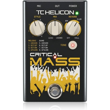 TC Helicon CRITICAL MASS Studio-Quality Vocal Stompbox for Large Group-Sound Effects
