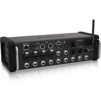 MIDAS MR12 12-Input Digital Mixer for iPad/Android Tablets with 4 MIDAS PRO Preamps, 8 Line Inputs, Integrated Wifi Module and USB Stereo Recorder