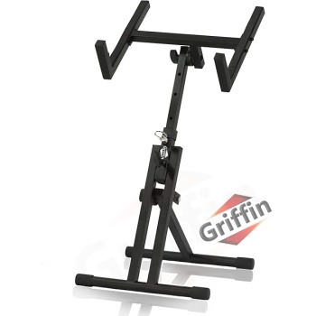 Griffin Guitar Amplifier Stand (Stage-MountPRO Series) – Combo PA Speaker Karaoke Monitor Holder – Low Profile Audio Amp Tilt Back Adjustment – Speaker Cabinet Studio Equipment Platform Riser