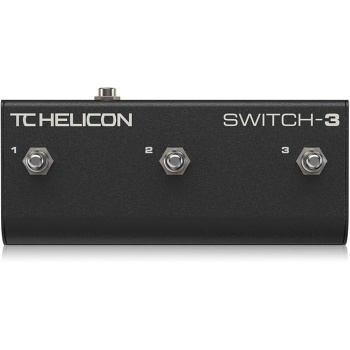 TC Helicon Switch-3 Black 3-Switch Accessory Pedal for Harmony-M, VoiceWorksPlus, VoiceDoubler and VoiceWorks, Model 964100002