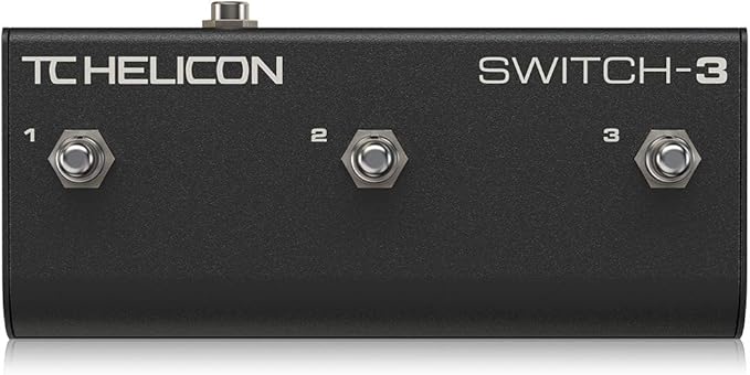 TC Helicon Switch-3 Black 3-Switch Accessory Pedal for Harmony-M, VoiceWorksPlus, VoiceDoubler and VoiceWorks, Model 964100002