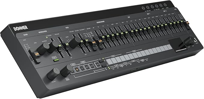 Donner ESSENTIAL L1 Synthesizer with 64-Step Sequencer, S2C Magnetic Modular System, Portable Synth CV/GATE/SYNC I/O