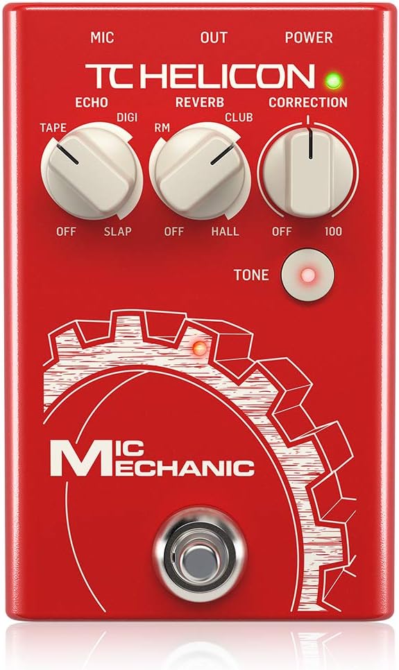 TC Helicon TC Helicon MIC MECHANIC 2 Ultra-Simple Battery-Powered Vocal Effects Stompbox with Reverb, Echo and Pitch Correction