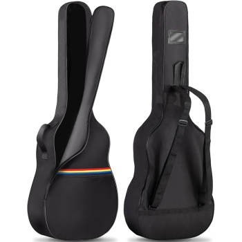 CAHAYA Guitar Bag Acoustic Guitar Case Cover Gig Bag for Acoustic Classical Guitars Black, 41 Inch, Red, Yellow and Blue
