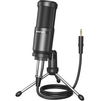 MAONO Condenser Microphone, Cardioid Studio Condenser Recording Mic with 3.5mm XLR for podcasting, Streaming, Singing, Vocal, Home-Studio