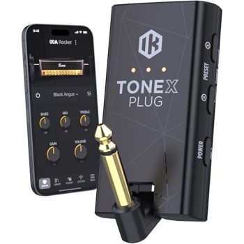 IK Multimedia TONEX Plug with Pouch: Portable AI-Powered Guitar & Bass Headphone Amplifier | 40,000+ AI Tone Models, USB-C Audio Interface, Bluetooth & FX for Secure Travel