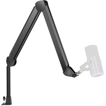 InnoGear Mic Boom Arm, Microphone Stand with Cable Management Channels Height Riser for Blue Yeti FIFINE AM8 K669B HyperX QuadCast S SoloCast AT2020 Shure SM7B MV7 and Other Mics