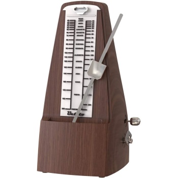 Ueteto Mechanical Metronome Wood Grained Loud Sound/High Precision/No batteries Needed/for Piano/Guitar/Violin/Drum and Other Instruments (Tower design)