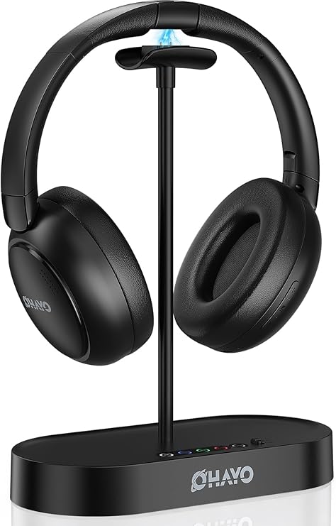 OHAYO Wireless TV Headphones for Seniors with Transmitter Charging Dock, Digital Optical AUX RCA Plug and Play Wireless Headphones for Watching TV, No Audio Delay, 100ft Range, Hearing Impaired Gifts