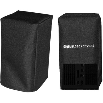DigitalDeckCovers Dust Cover for XBox Series X (Vertical) Gaming System Protector [Antistatic, Water Resistant, Premium Fabric, Black]