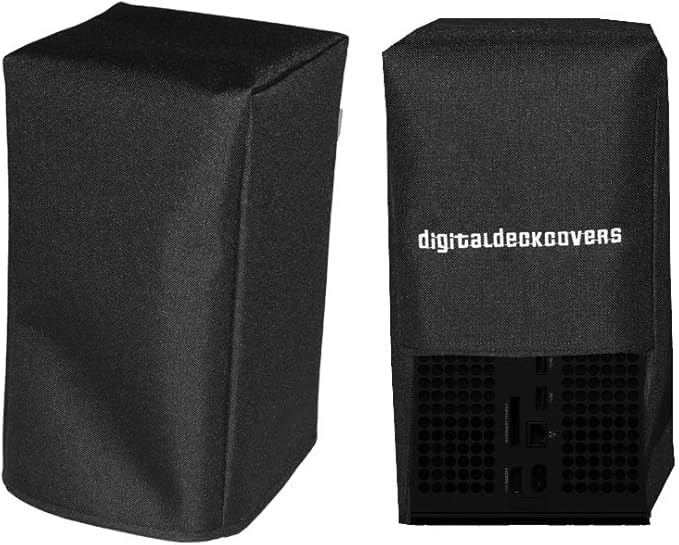 DigitalDeckCovers Dust Cover for XBox Series X (Vertical) Gaming System Protector [Antistatic, Water Resistant, Premium Fabric, Black]