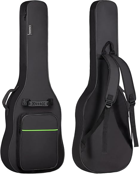 CAHAYA Electric Guitar Bag Gig Bag Case 0.3in Thick Padding Backpack Soft Electric Guitar Case Green CY0293
