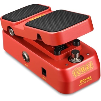 Donner Guitar Wah Pedal, 2 in 1 Wah Volume Pedal, Mini Vintage Electric Guitar Effect Pedal with Wah Wah Active Volume Control, Vowel Lightweight Guitar Pedal