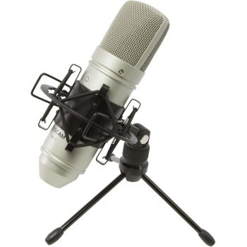 Tascam TM-80 Large Diaphagm Condenser Microphone,Silver