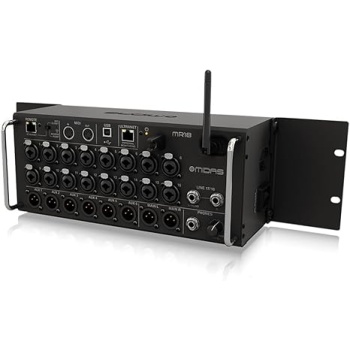 MIDAS MR18 18-Input Digital Mixer for iPad/Android Tablets with 16 MIDAS PRO Preamps, Integrated Wifi Module and Multi Channel USB Audio Interface