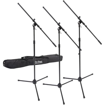 OnStage OnStage MSP77033 Euroboom Microphone Stands with Travel Bag, 3 Pack