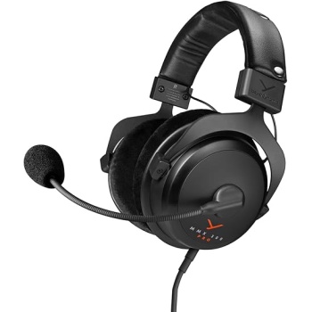 beyerdynamic MMX 300 PRO Closed Gaming Headset with Stellar.45 Driver and Condenser Microphone, Wired Gaming Headset Suitable for PC, Gaming Console, PS, Switch. Handmade in Germany, Black