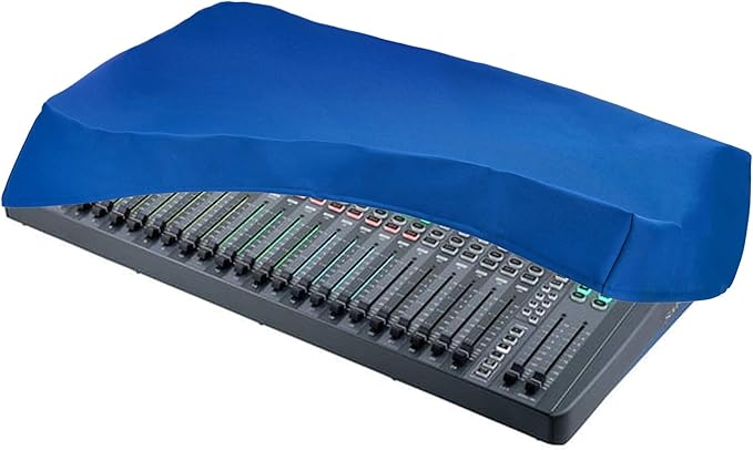 DigitalDeckCovers SOUNDCRAFT Si IMPACT/IMPACT 2 Audio Mixer Recording Studio Console Protective Dust Cover [Blue Nylon; Water Resistant; Antistatic; Premium Fabric] by DigitalDeckCovers